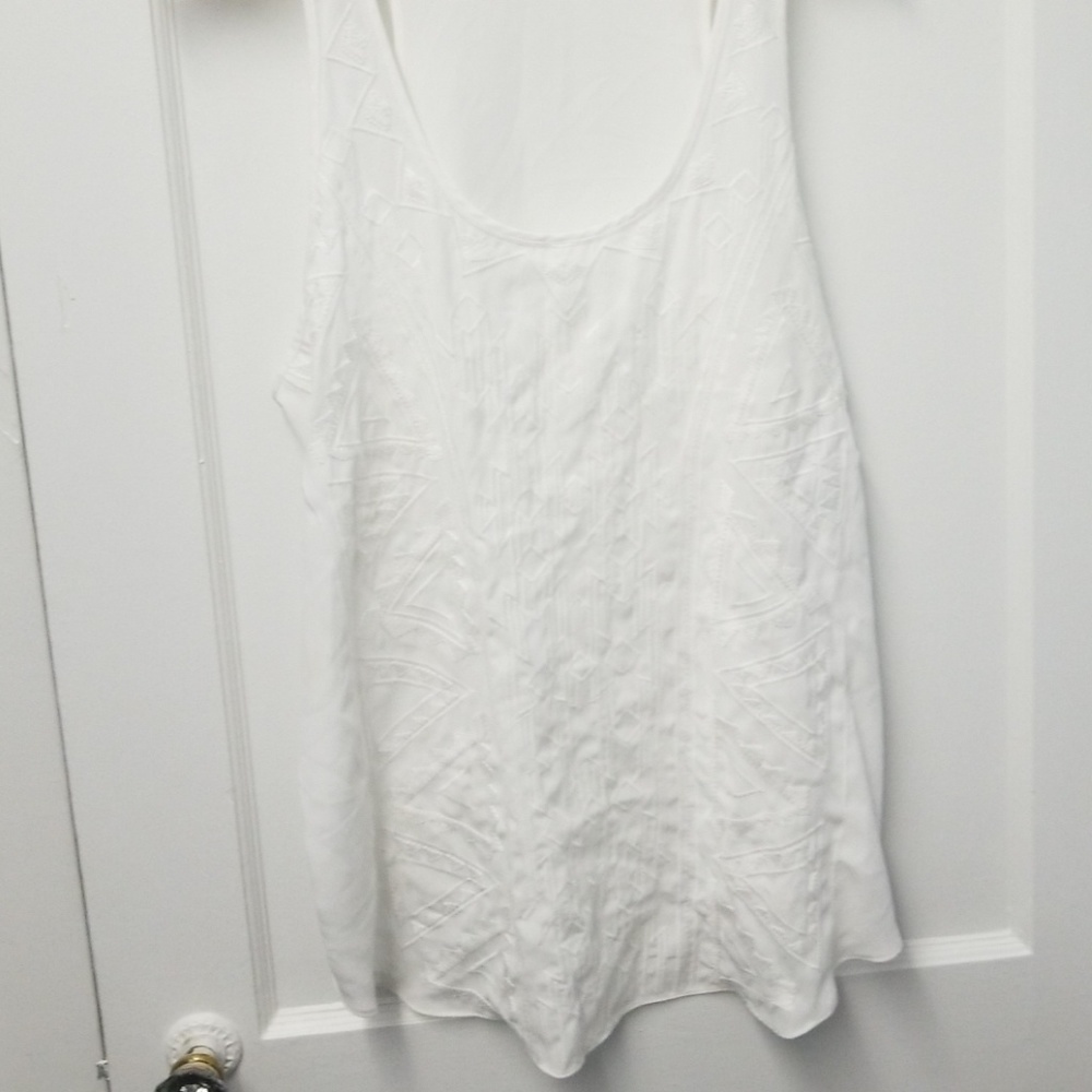 Mossimo White Dressy Tank Blouse
